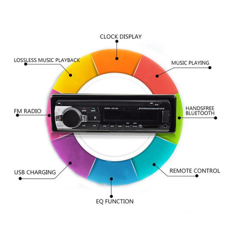 JSD-520 Car Radio In Dash 1 Din Tape Recorder MP3 Player FM Audio-AM00639-Veeddydropshipping