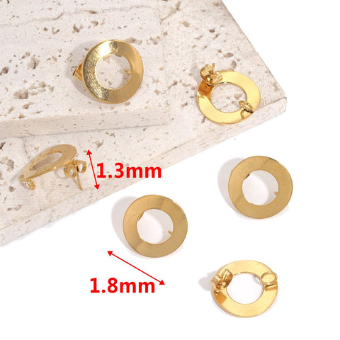 Handmade Stainless Steel  Connectors Earring Jewelry Making Findings-JW01557-Veeddydropshipping