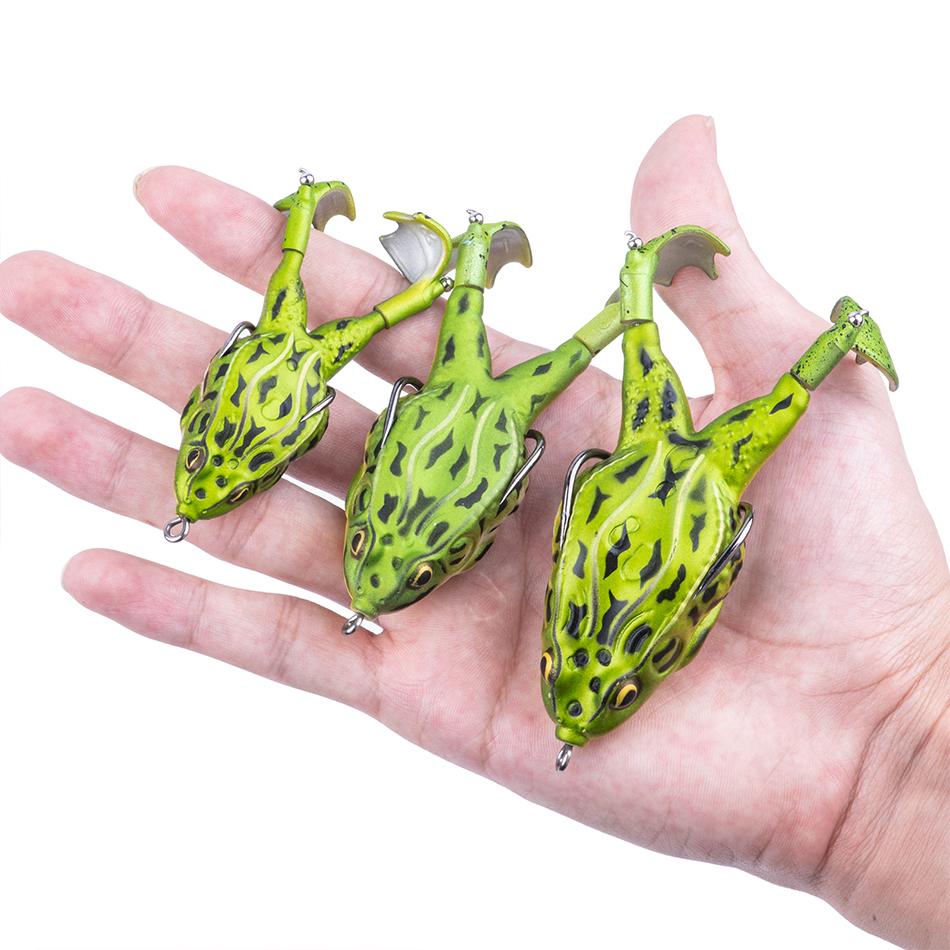 Frog Type Topwater Lure Silicone Thunder Fishing Lure 8/9/10 CM Double Propeller Soft -OS00384-Veeddydropshipping