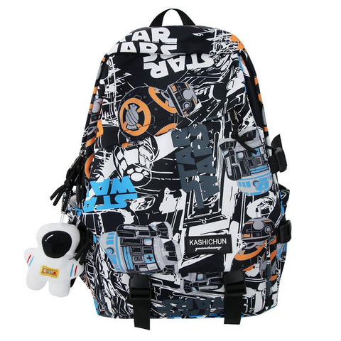 Book Bag Men Women Fashion Printing Lady College Backpack-BS00328-Veeddydropshipping