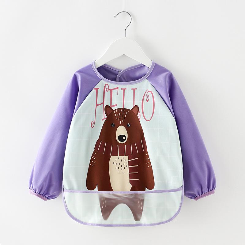 Cute Cartoon Baby Bibs Waterproof Infant Eating Bib with Pocket Children-Veeddydropshipping-7