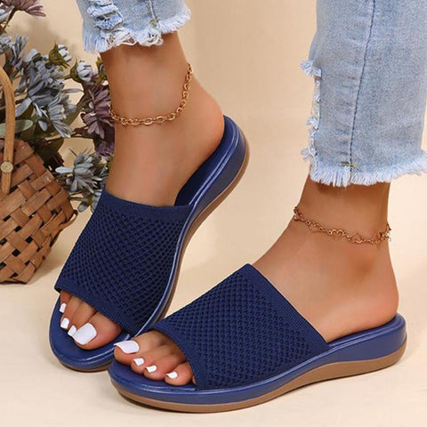 Woman Solid Color Walking Shoes Solid Color Female Slippers-BS00899-Veeddydropshipping