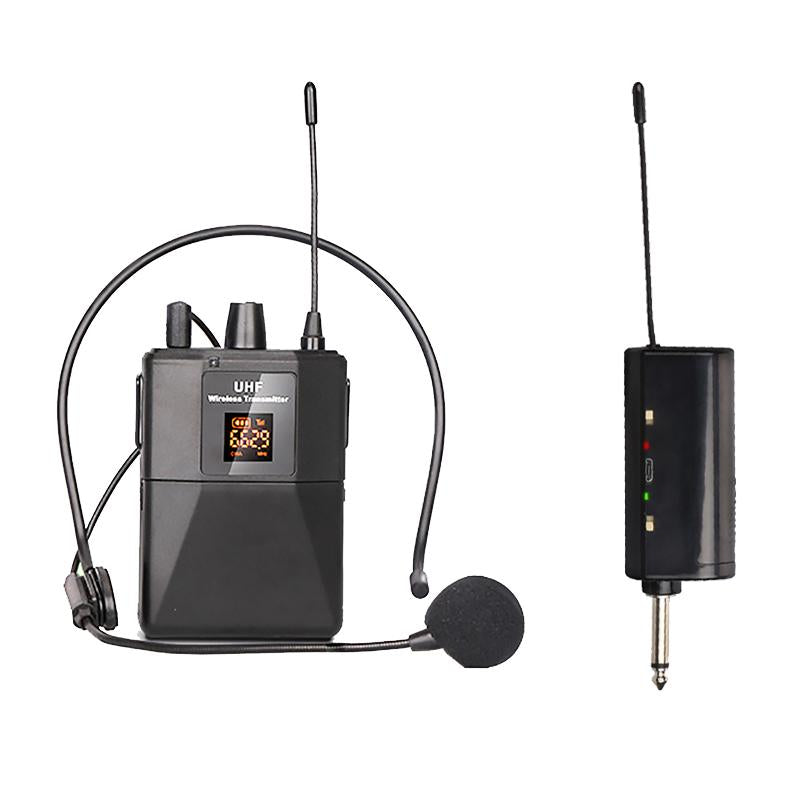 UHF Wireless Headset Microphone with Transmitter Receiver LED Digital Display -CE01236-Veeddydropshipping