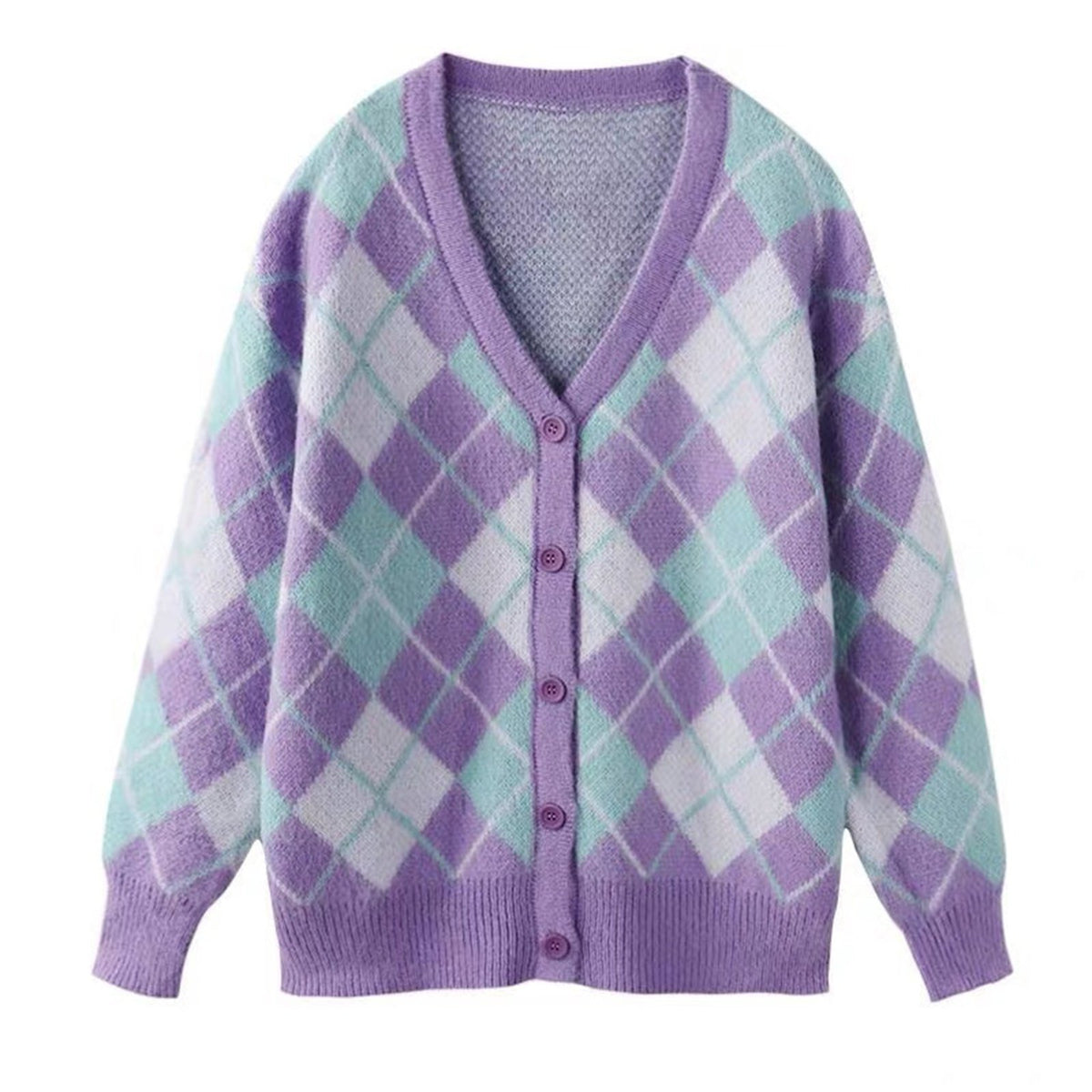 Women’s Button Down Knit Sweater Long Sleeve V Neck-Veeddydropshipping