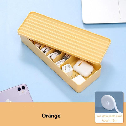 Cable Cord Organizer Storage Box Dustproof Power Wire Manager Box Desktop Chargers Data Cable-PA00871-Veeddydropshipping