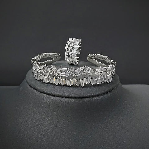 Luxury silver color bride African Dubai Jewelry Set -JW01353-Veeddydropshipping