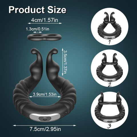 Vibrating Penis Ring Cock Ring with 10 Vibration Modes  Adult Sex Toy -BH01189-Veeddydropshipping