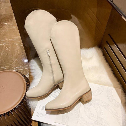 Wedges Long Boots Lady Riding Cowboy Boots Autumn-BS01026-Veeddydropshipping