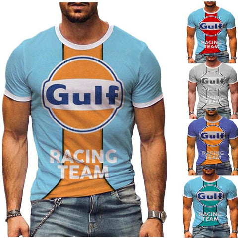 Gulf Print Tee Top Short Sleeve Oversized-MF00033-Veeddydropshipping