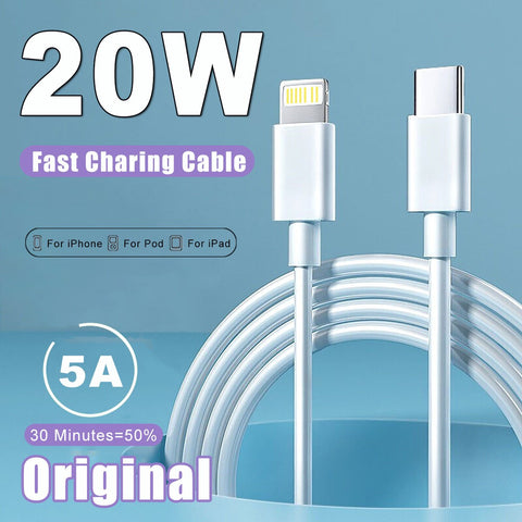 20W PD Fast Charging USB Type C To Lightning Cable For Apple iPhone 14 13 11 12 Pro Max-PA00437-Veeddydropshipping