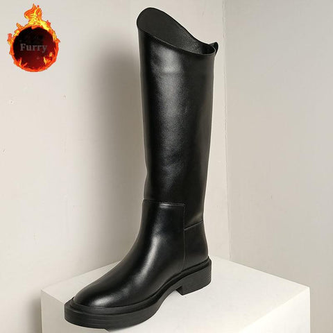 Chelsea Boots Fashion Low Heels Shoes Female Slip-BS00905-Veeddydropshipping