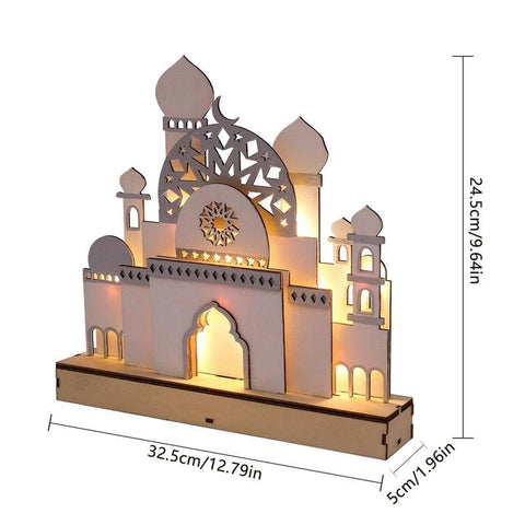 Night Lights Ornament Decor 3D Mosque Castle LED Islamic-HA00318-Veeddydropshipping
