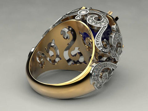 Fashion Silver Color Carving  Engagement Ring Jewelry -JW00559-Veeddydropshipping