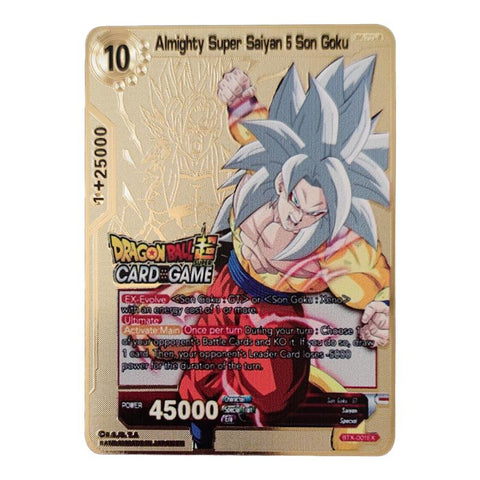 New Dragon Ball  Gold Card  Anime Super Saiyan Series Signature Metal Card-TB01604-Veeddydropshipping
