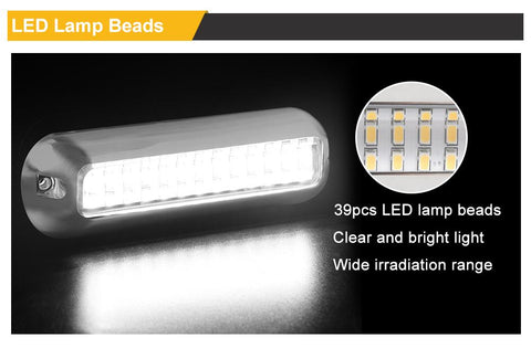 39 LED Stainless Steel Boat Transom Lamp Underwater Pontoon Marine-TI00992-Veeddydropshipping