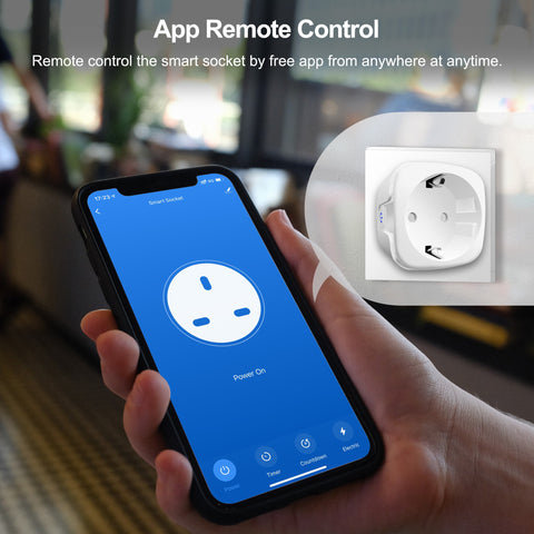 Tuya Wifi Smart Plug 20A EU Smart Socket Outlet with Power Monitor -CE00531-Veeddydropshipping