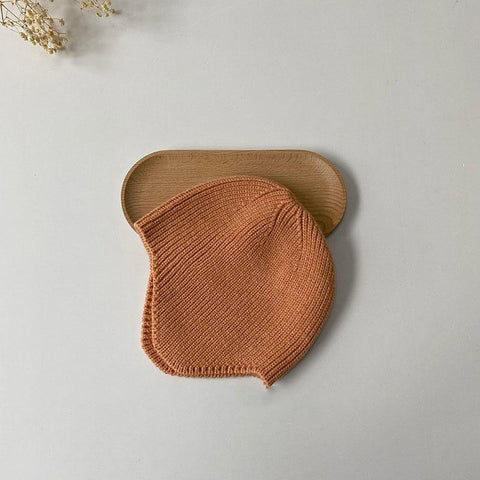 Korea Solid Color Baby Beanies Soft Baby Bonnet Cap Kids Knitted Hats-TB00422-Veeddydropshipping