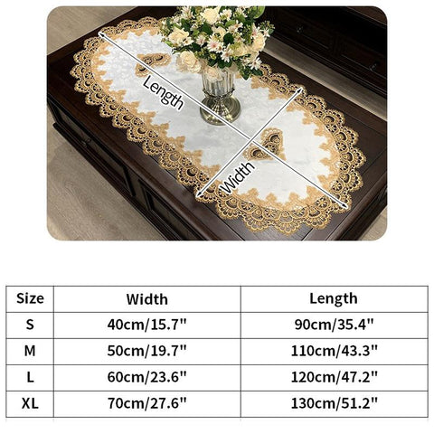Retro Oval Shape Tablecloth Dining Table-HA00543-Veeddydropshipping