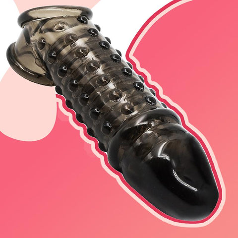 Reusable Penis Extender Cock Rings Delay Ejaculation Penis Condoms Dick Sleeve -BH01233-Veeddydropshipping