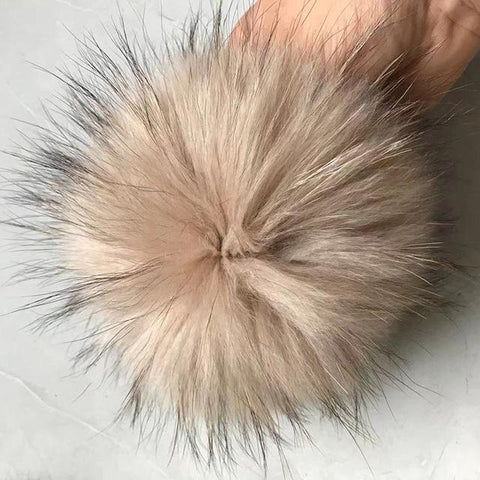 Fox Pompom Balls Fur Pompon Raccoon Pom-MF00904-Veeddydropshipping