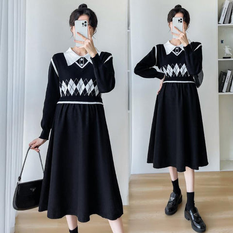Maternity Dresses Autumn Winter Clothes For Pregnant Women 2022 New Peter-TB00604-Veeddydropshipping