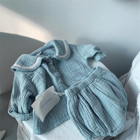 Spring Summer Romper Baby Boy Girl Clothes Set 0-24M Baby Cotton Linen-TB00340-Veeddydropshipping