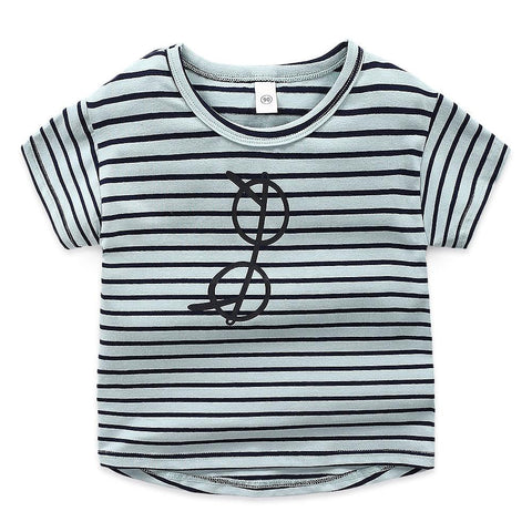 High quality 2022 kids T-shirt Summer boys girls stripe Print 100% Cotton-TB00970-Veeddydropshipping