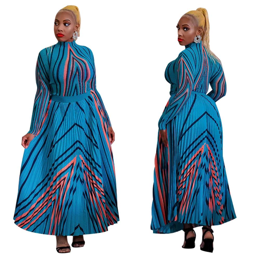 African Clothes Women Long Sleeve O-neck Sets-Veeddydropshipping