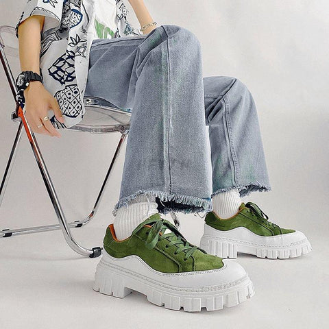 Male Sneakers Black Autumn Shoes Platform Sneakers-BS01362-Veeddydropshipping
