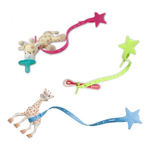 Baby Accessories Star Pacifier Chain Strap Silicone Stroller Hook Toy-TB00739-Veeddydropshipping