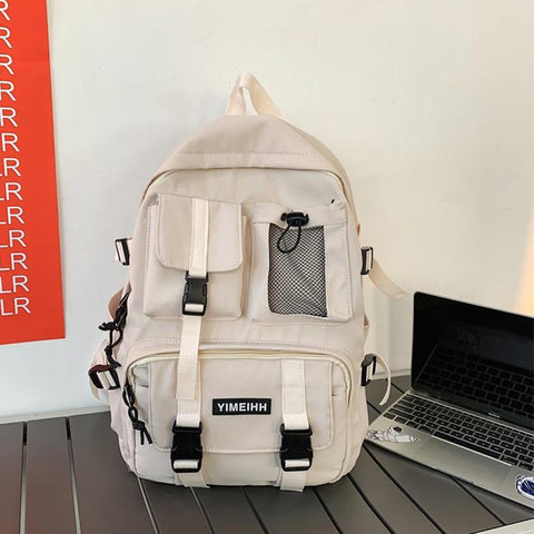 Insert Buckle Designer Bag Teenager Laptop Backpacks Student-BS00290-Veeddydropshipping