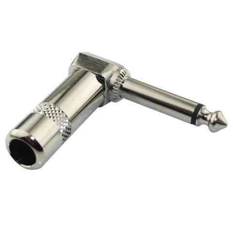 6.35 90 Degree Jack Solder Connector Metal 6.35mm Plug Right Angle Male Mono Plug -CE00050-Veeddydropshipping
