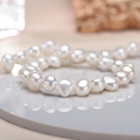 5-6mm Baroque 925 Sterling Silver Choker Necklace for Women Girls-JW00040-Veeddydropshipping