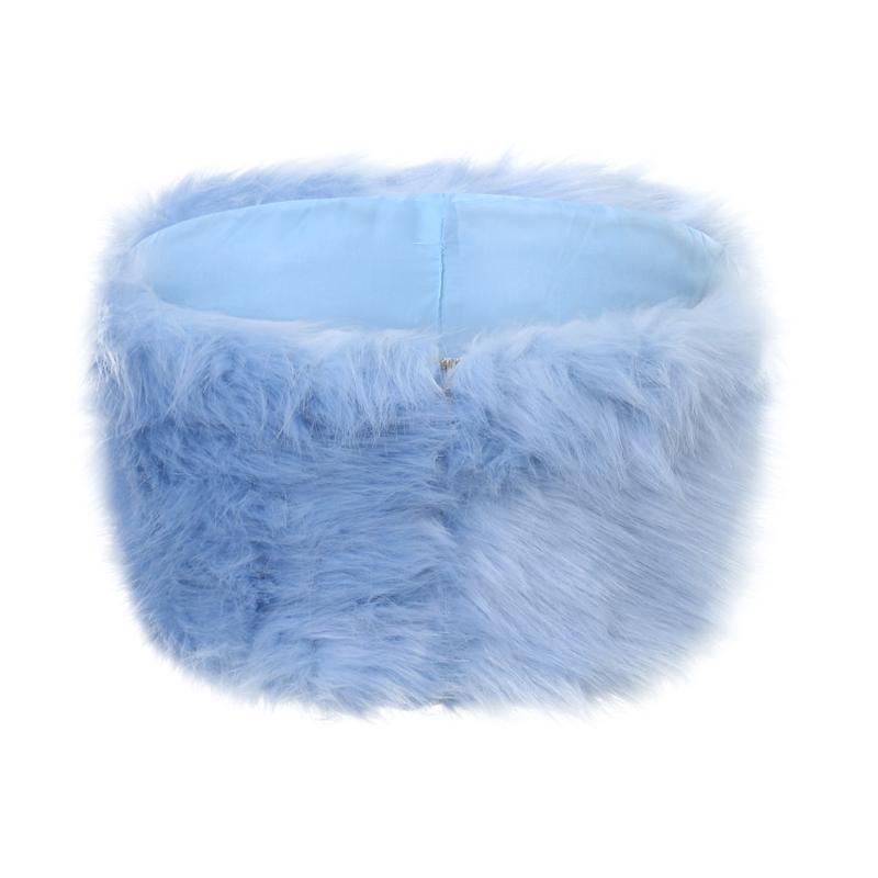 Women Solid Color Furry Feather Strapless T-Shirt Off Shoulder-WF00315-Veeddydropshipping