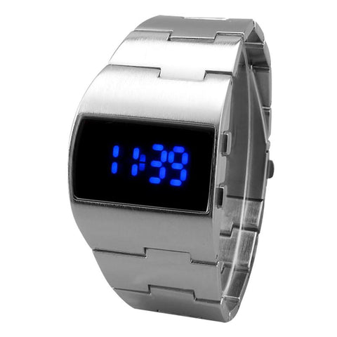 Stainless Steel Blue Red Digital Wrist Watch -JW00755-Veeddydropshipping