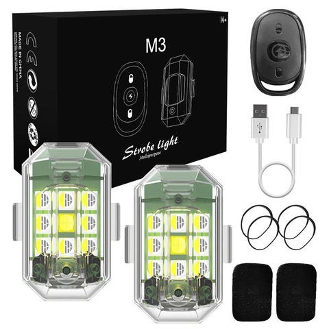 Wireless Remote Control LED Strobe Light for Motorcycle Car Bike-AM00014-Veeddydropshipping