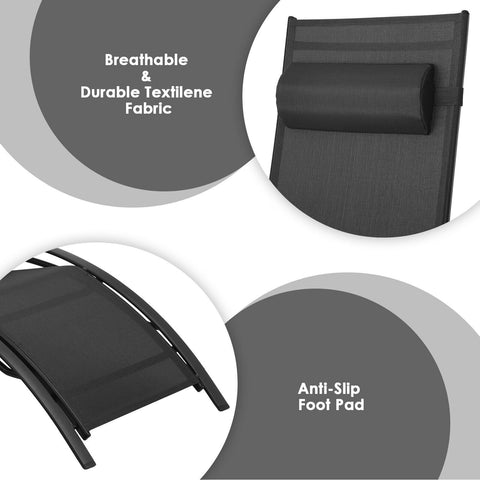 Patio Deck Chair Set Beach Pool-HA01719-Veeddydropshipping