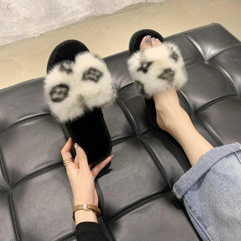 Home High and Low Hair Open Cotton Slippers-BS01083-Veeddydropshipping