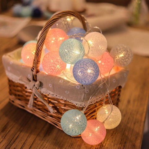 3M 20LED Cotton Ball Led String Fairy Lights Christmas Decorations Outdoor-TI00949-Veeddydropshipping