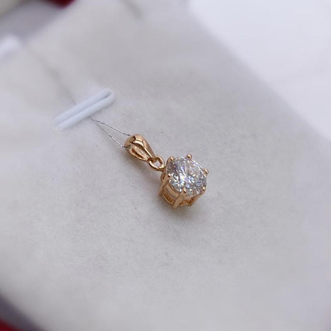 18K White Gold Pendant Moissanite Necklace Diamond -JW00098- Veeddydropshipping