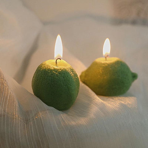 3D Aromatherapy Candle Lemon Shape Cheese Soybean Candle-HA00363-Veeddydropshipping