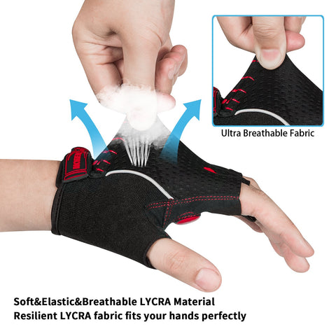 Bike Gloves Breathable 5MM Liquid Gel Pads Bicycle Gloves Shock-Absorbing -OS00769-Veeddydropshipping
