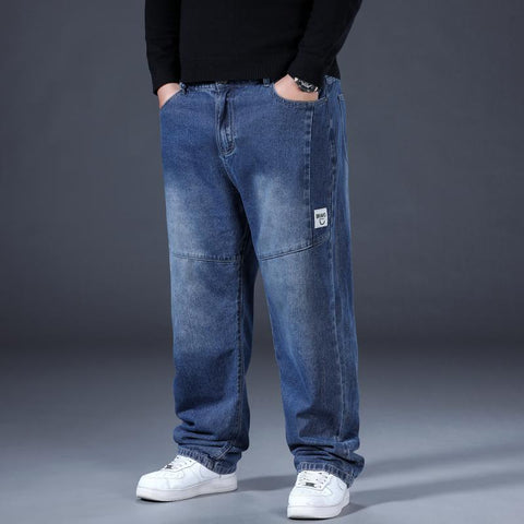 Oversized Denim Trousers Plus Size 48 Straight-MF00624-Veeddydropshipping