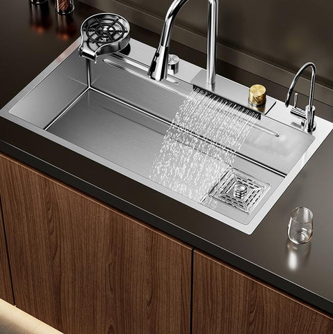 Nanometer Waterfall Kitchen Sink-TI00624-Veeddydropshipping