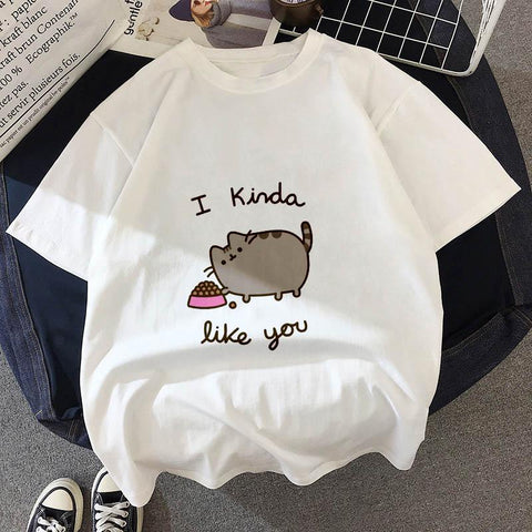 Kids T Shirt Kawaii Fat Cat New Summer Cute Fashion Children T-shirt-TB01126-Veeddydropshipping