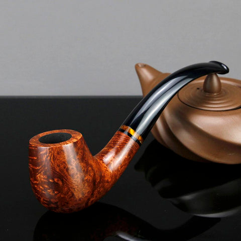 Briar Tobacco Pipe Random Carved Briar Pipe-HA00998-Veeddydropshipping