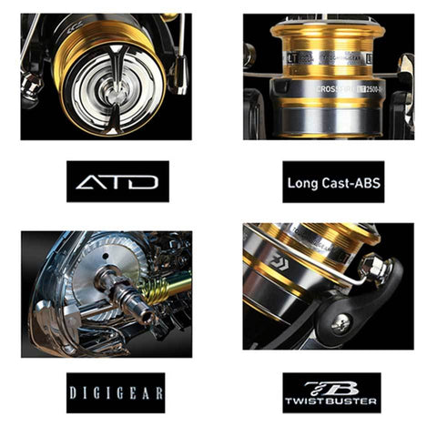 Reel CROSSFIRE LT Spinning Fishing Reel 1000-6000 ABS Metail Spool 5-12KG Power -OS00398-Veeddydropshipping