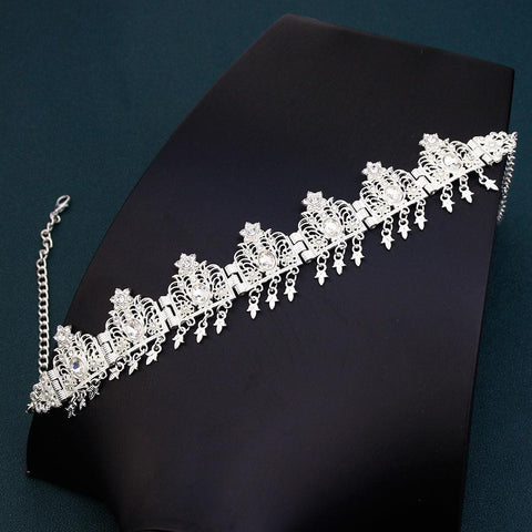 Algeria Tassels Chain Hairband Bride Crown Hair Chain  -JW00487-Veeddydropshipping