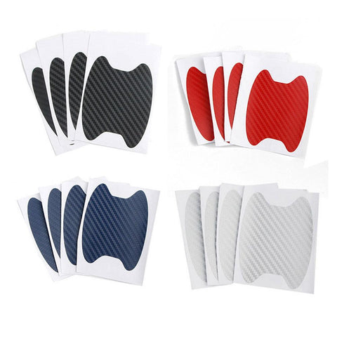 4pcs/Set Carbon Fiber Texture Car Door Handle Cup Scratch Protective-AM00073-Veeddydropshipping