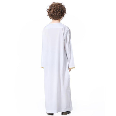 Spring And Autumn Teen Boys Solid Color Long Sleeve Robe Zipper-TB00915-Veeddydropshipping